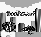 Beethoven title screen for GameBoy